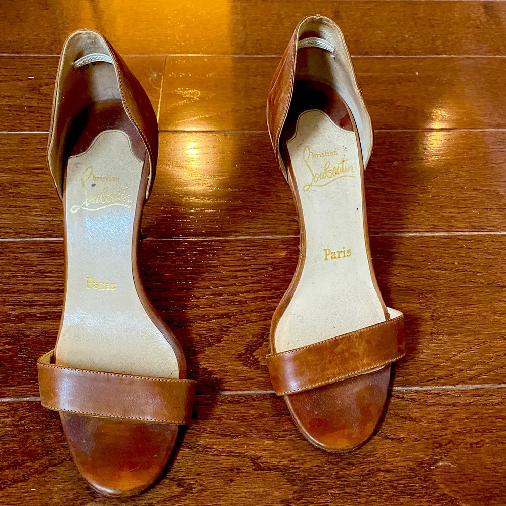 Christian Louboutin brown heels